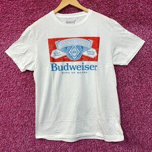 Budweiser King Of Beers Vintage Style Graphic T-Shirt Large